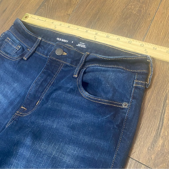 Old navy 8 long mid-rise rockstar super skinny jeans - Picture 2 of 9